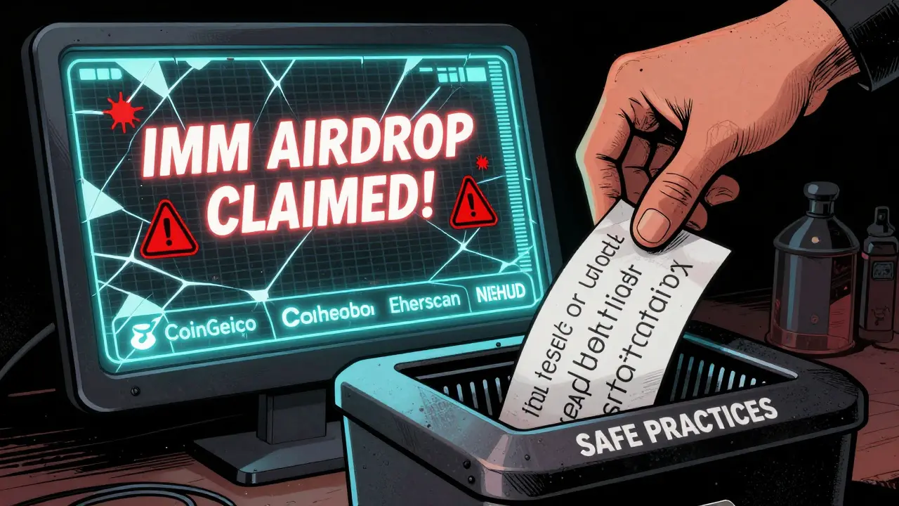 A hand shredding a seed phrase as trusted crypto platforms glow in the background.