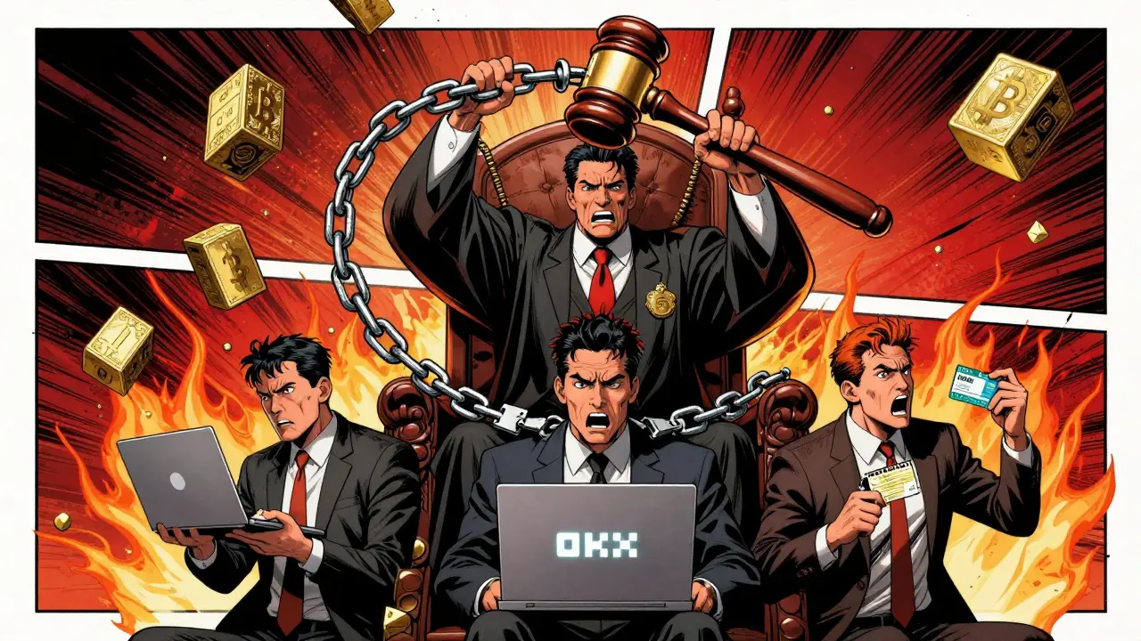 A judge using blockchain chains to handcuff executives from a sanctioned crypto exchange.