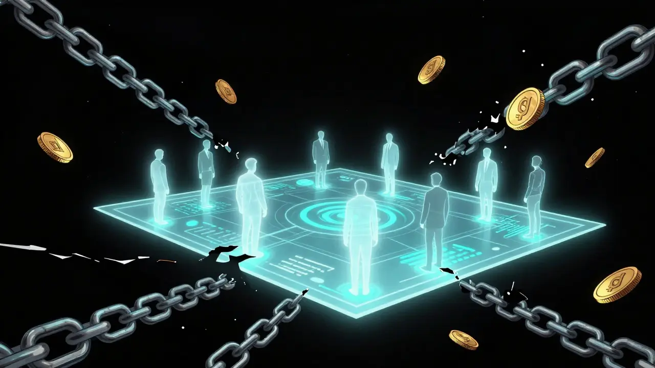 A ghostly, translucent cryptocurrency exchange platform with frozen coins