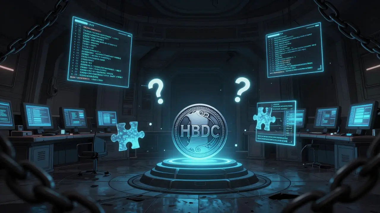 Comic book illustration of a mysterious, empty digital space representing a ghost chain.