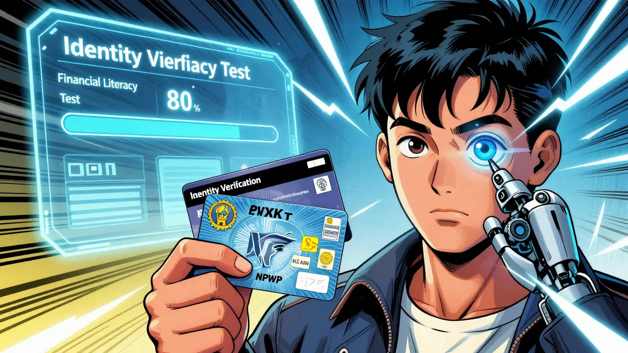 Superhero style illustration of strict KYC identity verification process