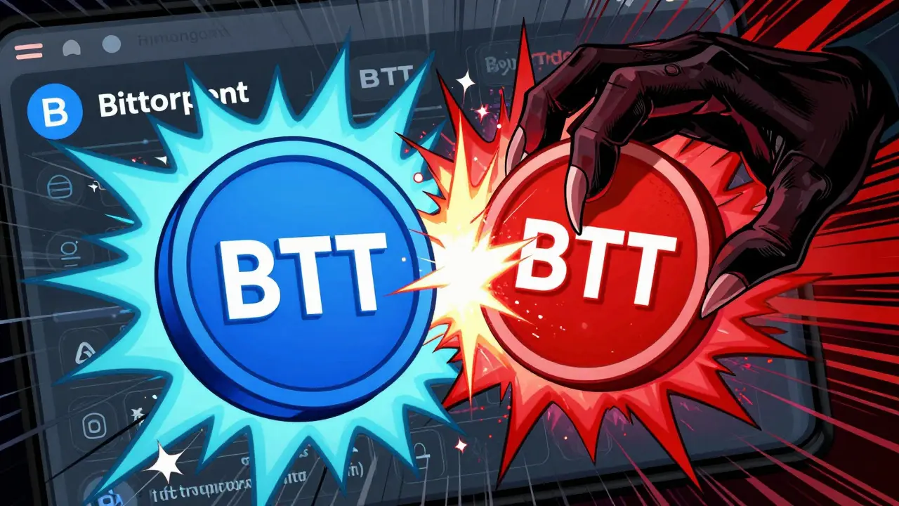 Confusing BTT tokens colliding with sinister hand in comics