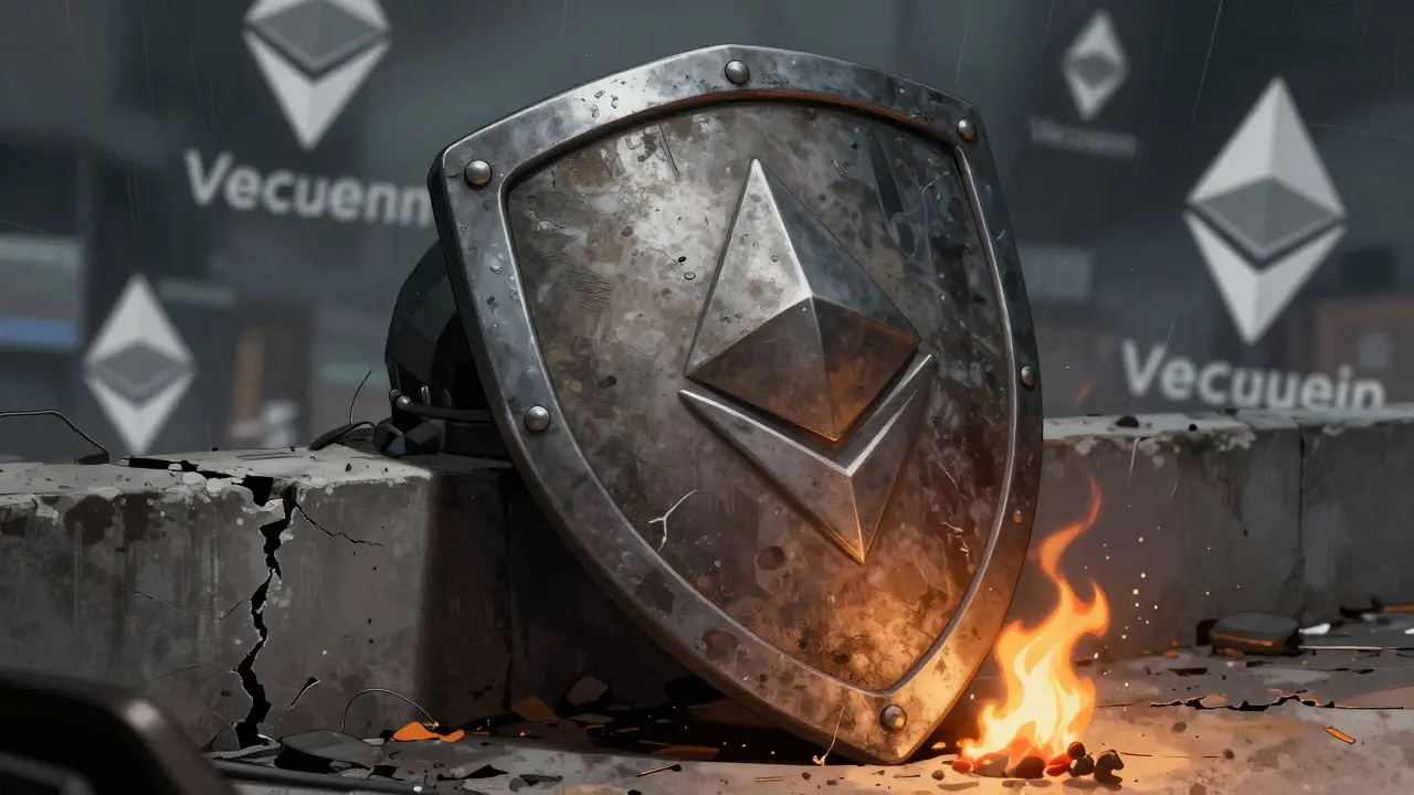 Tarnished XEM shield with a small flame, symbolizing resilience amidst obscurity.