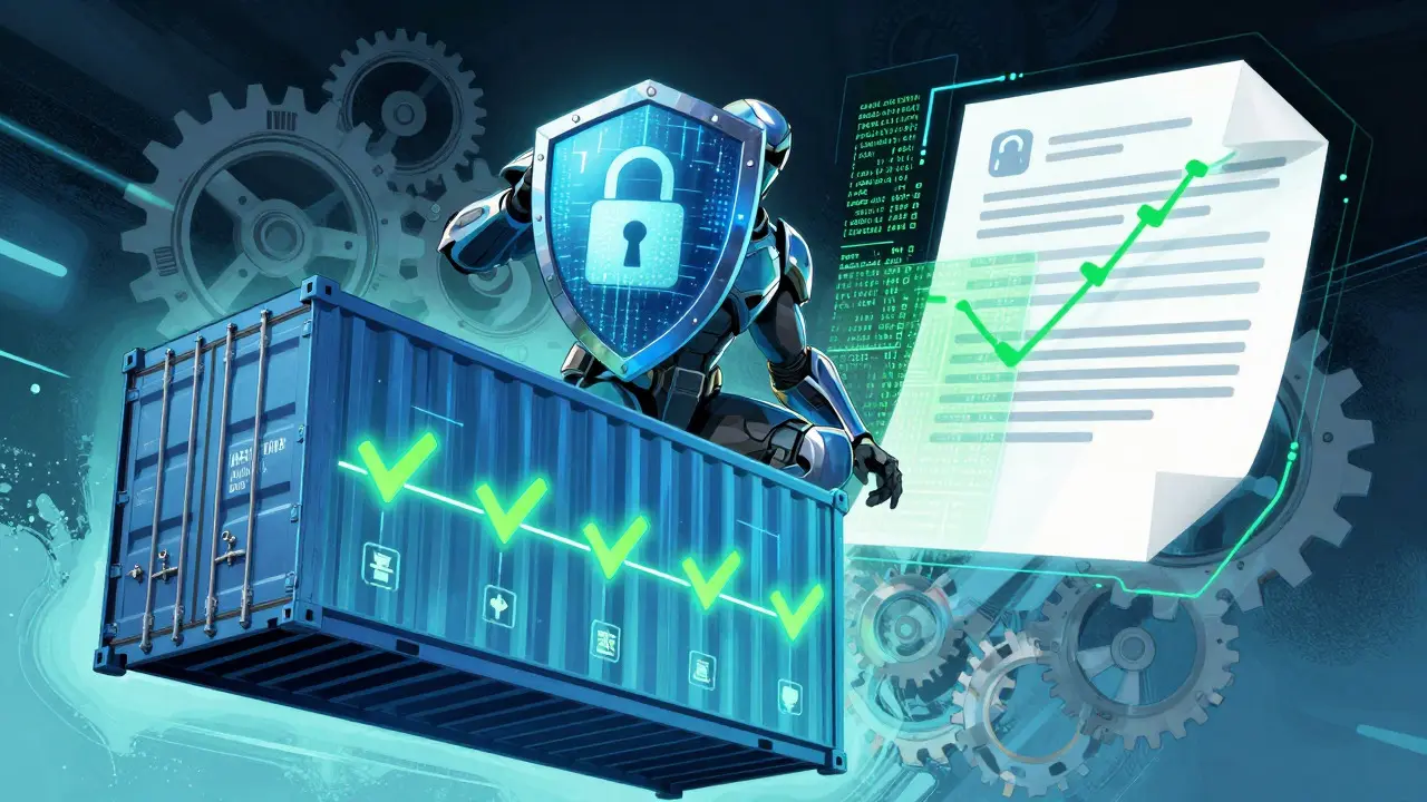 Holographic supply chain and digital shield in comic book art