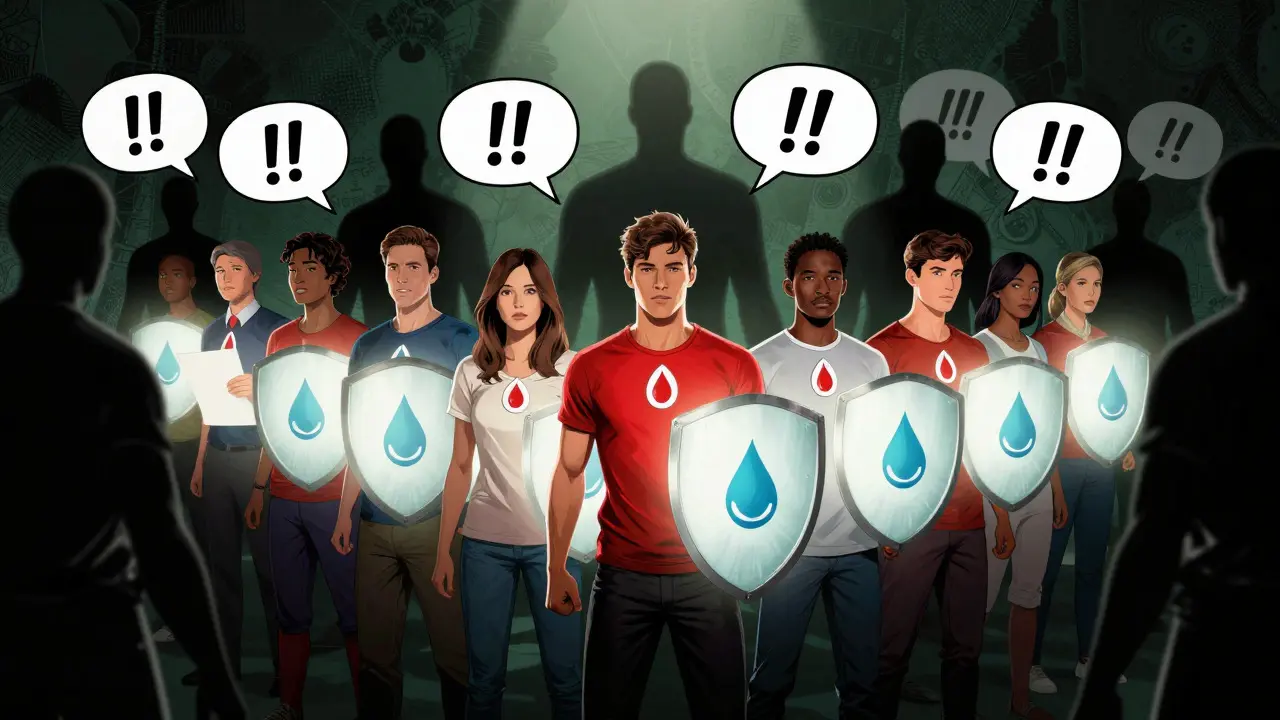 Patients shielding data from brokers in comic book illustration